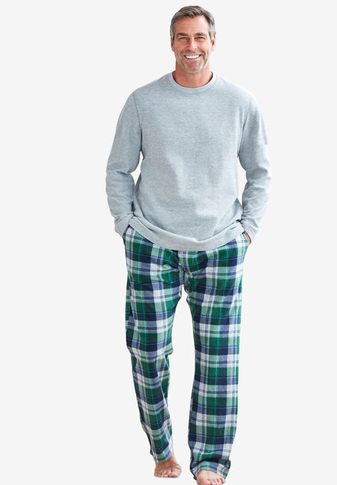 Hanes® X-Temp® Pajama Set, GREY MULTI PLAID, hi-res image number null