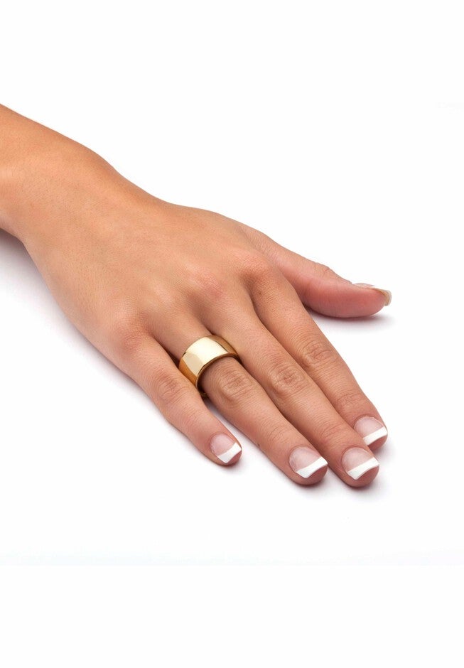 Wedding Band In 18k Gold Over .925 Sterling Silver, , alternate image number 2