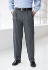 Classic Fit Wrinkle-Free Expandable Waist Pleat Front Pants, , alternate image number null