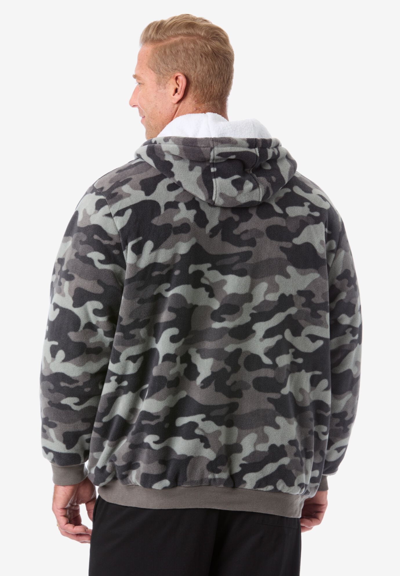 Plush fleece hoodie deals