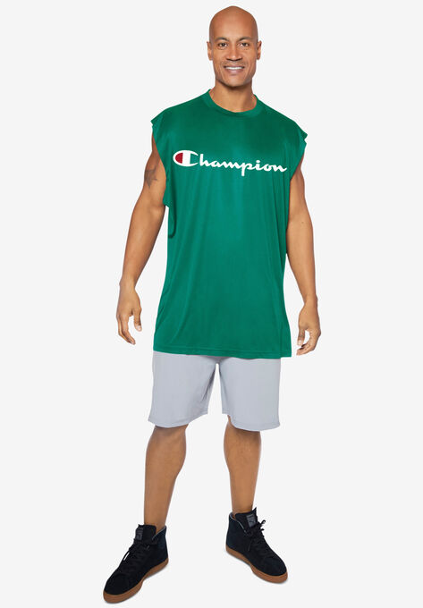 Champion® Script Logo Muscle Tee, GREEN REEF, hi-res image number null