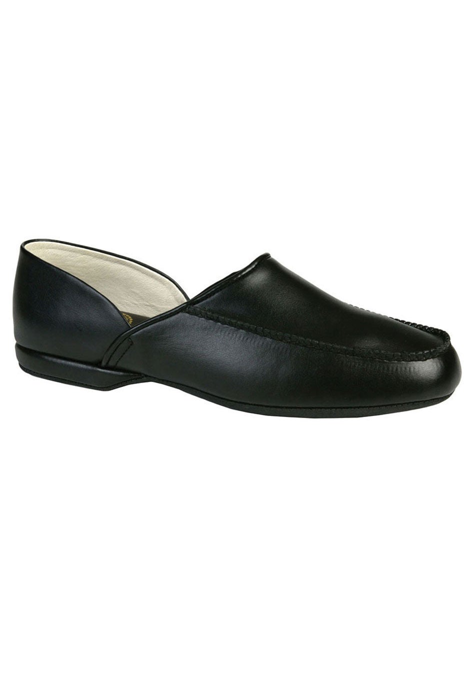 L.B. Evans Chicopee Leather Moc Slippers King Size