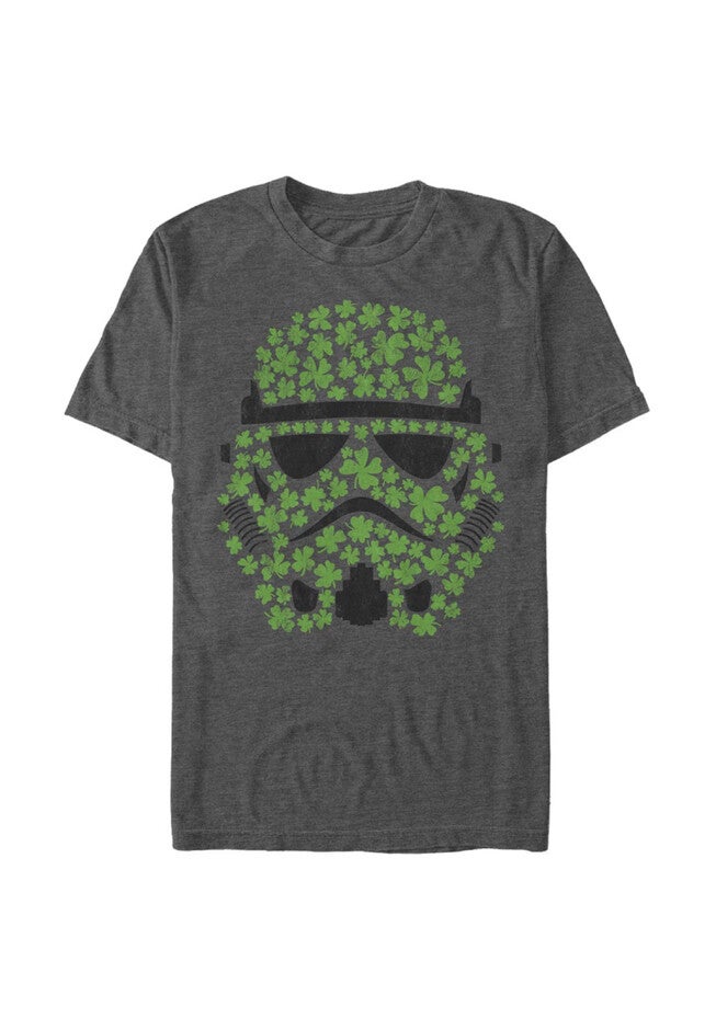 Trooper Clover Drawn Tops & Tees, CHARCOAL HEATHER, hi-res image number 0