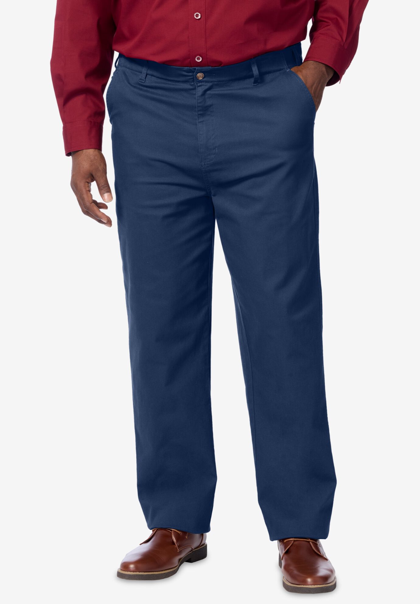 Comfort Waist Stretch Chino Pants, NAVY, hi-res image number 0