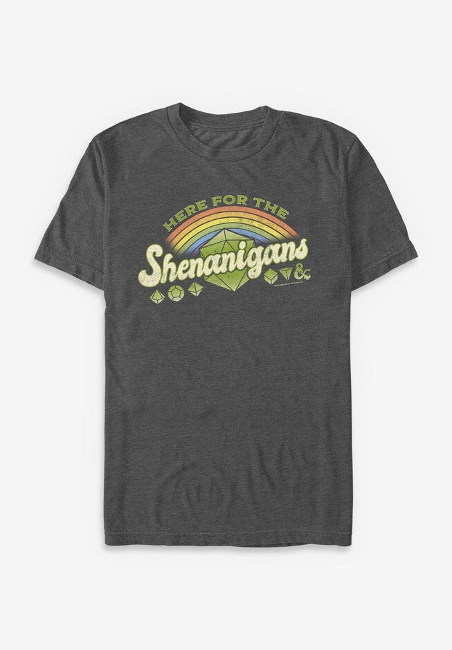 Here For Shenanigans Graphic Tee, CHARCOAL HEATHER, hi-res image number 0