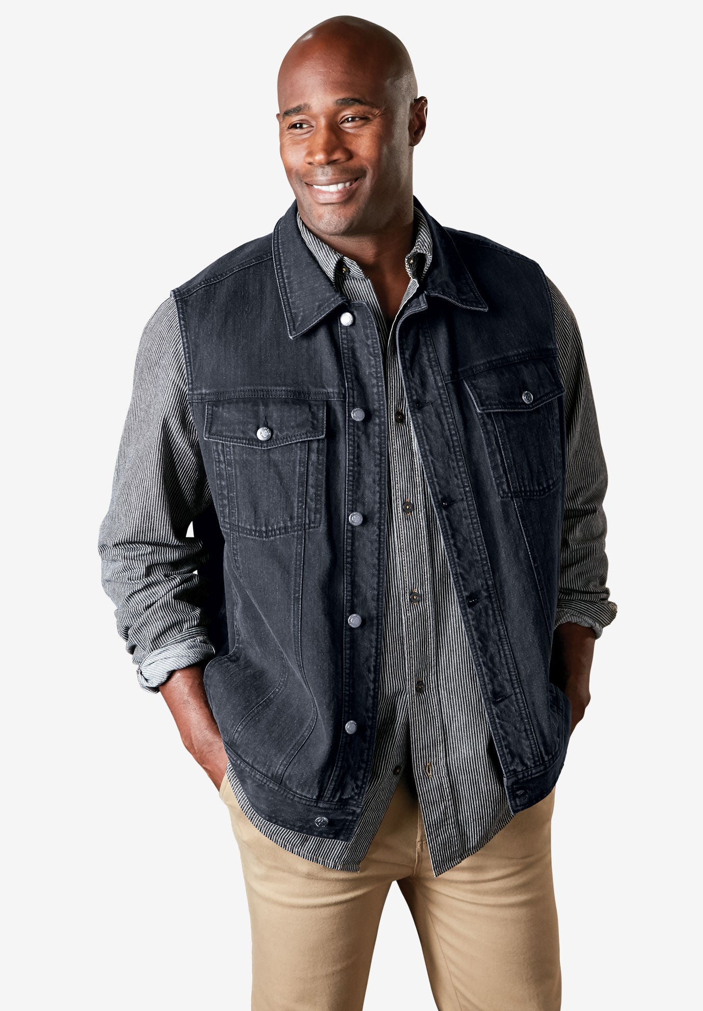 Liberty Blues Denim Vest King Size