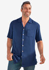 KS Island Solid Rayon Short-Sleeve Shirt, , alternate image number null