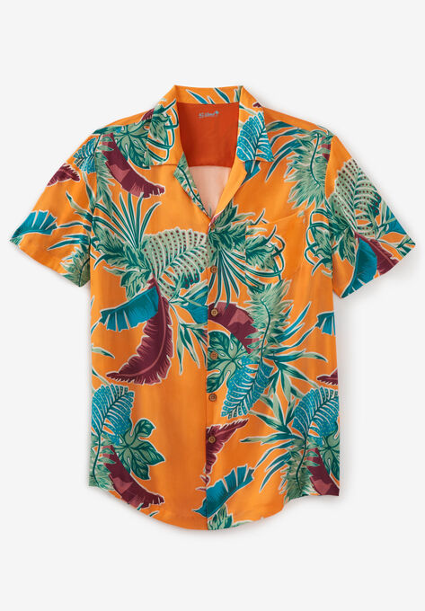 KS Island Printed Rayon Short-Sleeve Shirt | King Size