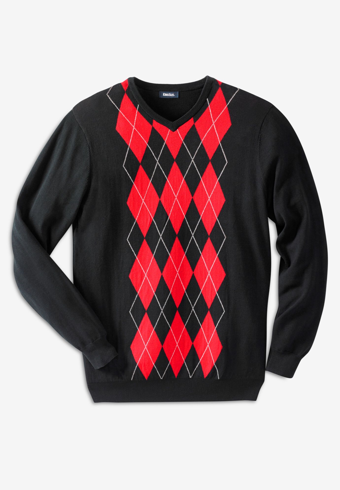 V-Neck Argyle Sweater