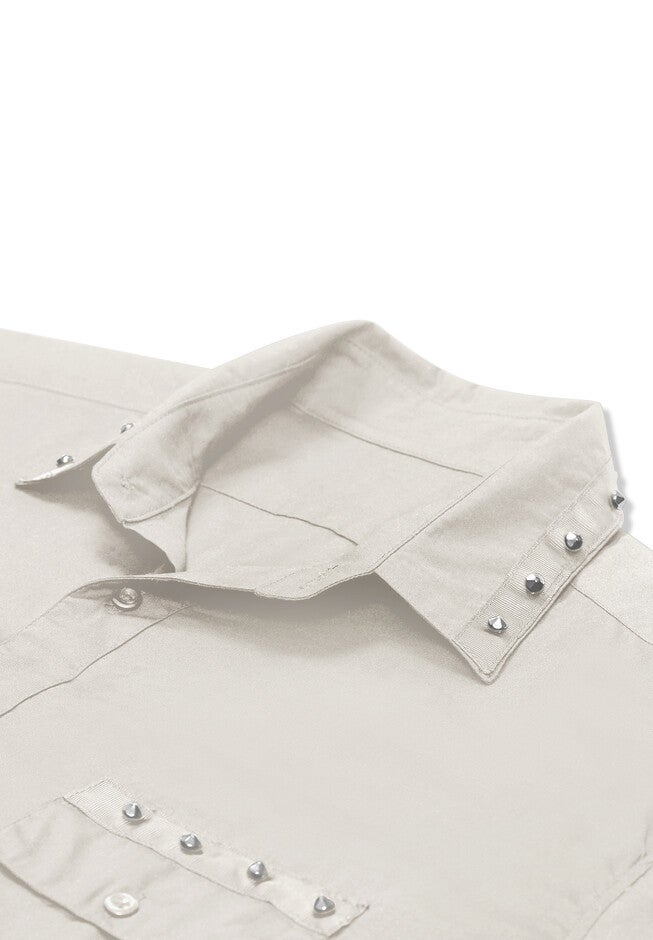 Spike Trim Short Sleeve Shirt, , alternate image number 1