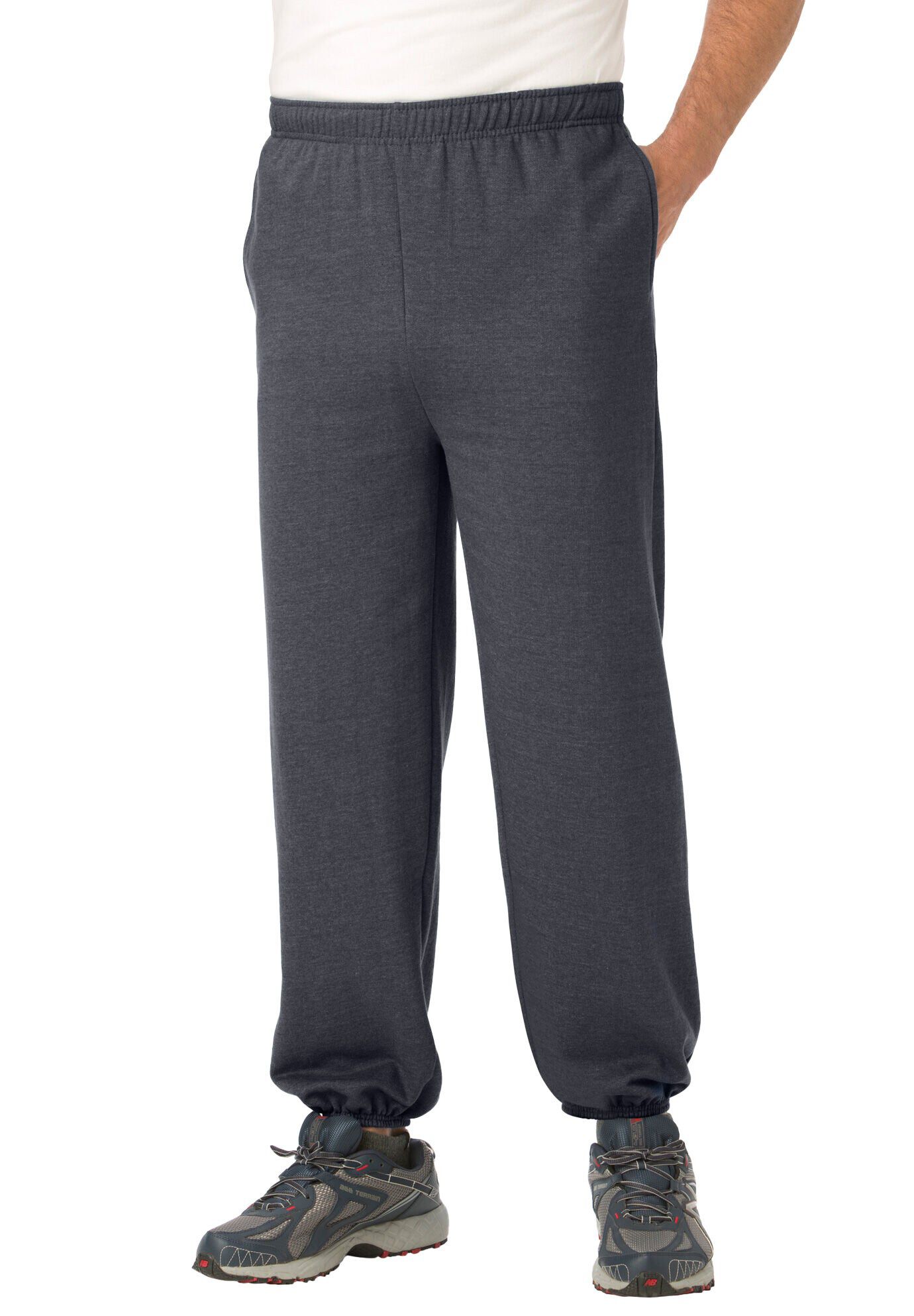 thumbnail image 2 of KingSize Men's Big & Tall Fleece Cargo Sweatpants - 80% Cotton, 29" Inseam 2 of 5