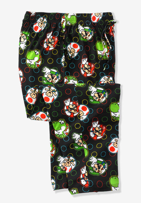 Licensed Novelty Pajama Pants, MARIO PLAID TOSS, hi-res image number null