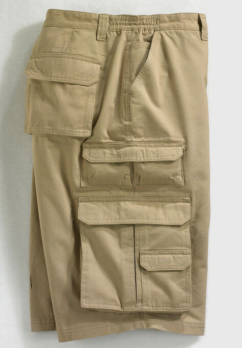 Boulder Creek® 12" Side-Elastic Stacked Cargo Pocket Shorts, , alternate image number null