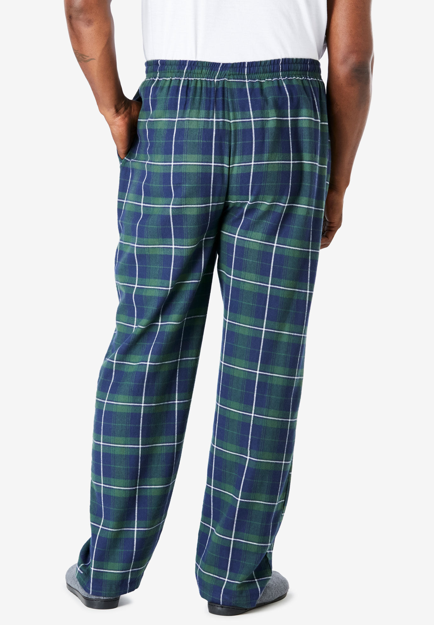 KingSize Mens Big /& Tall Flannel Plaid Pajama Pants