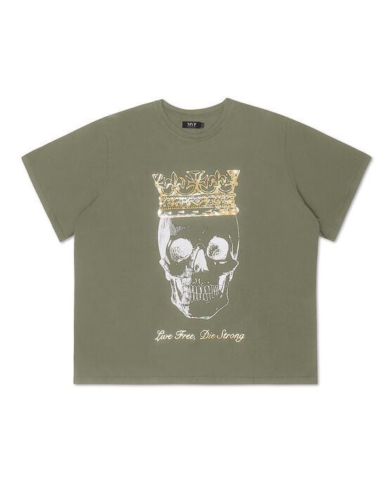 Skull Face Print T-Shirt, , on-hover image number null