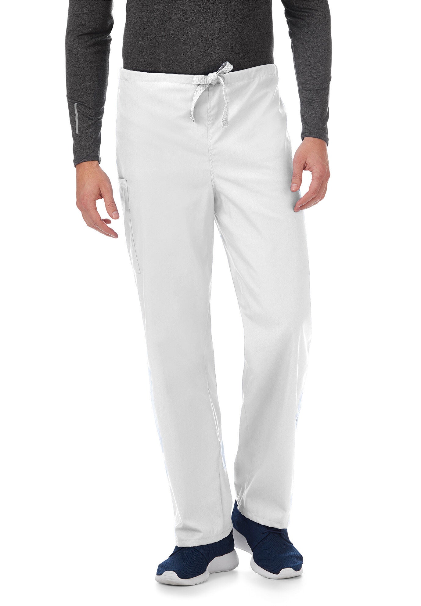 Unisex Drawstring Scrub Pant, WHITE, hi-res image number 0