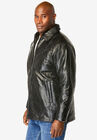 Embossed leather jacket, , alternate image number null