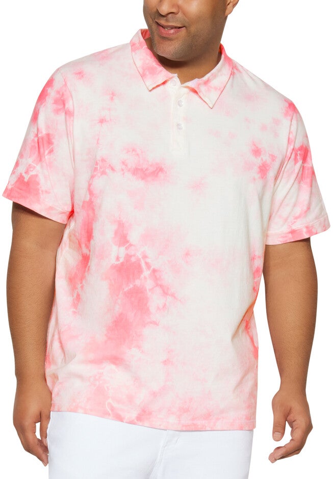 Pink Salt Tie-Dye Polo, PINK SALT, hi-res image number null