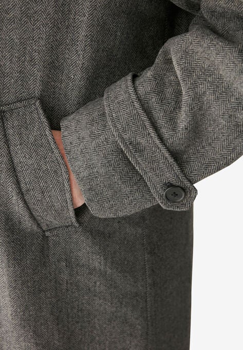 Wool-Blend Long Overcoat, , alternate image number null