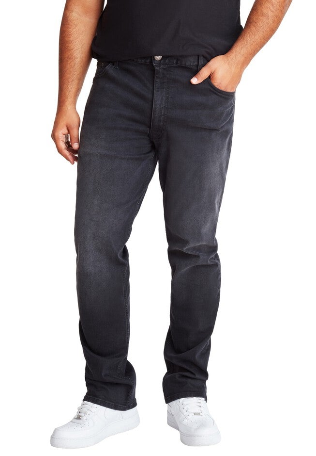 MVP Collections® Black Vintage Wash Straight Leg Jeans, ONYX, hi-res image number null
