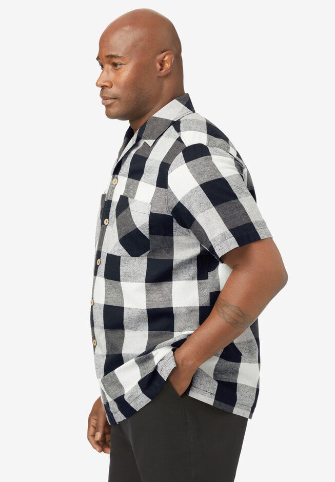 Hemp short sleeve button down, , alternate image number null
