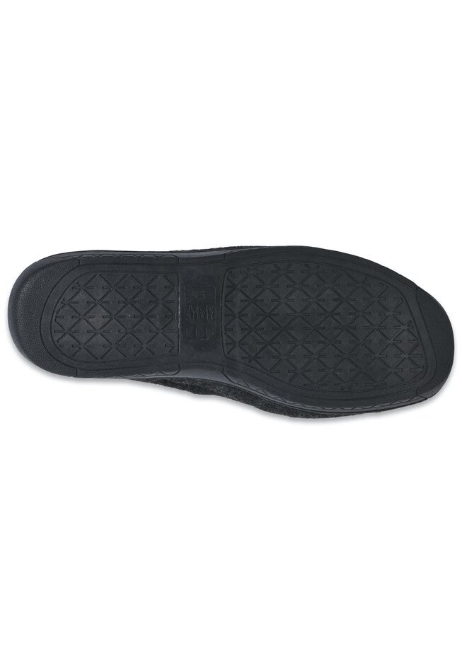 Mens Faux Wool Mocassin Slipper With Velour Lining Slippers, , on-hover image number 1