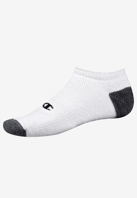 6-Pack No Show Socks  by Champion®, WHITE, hi-res image number null