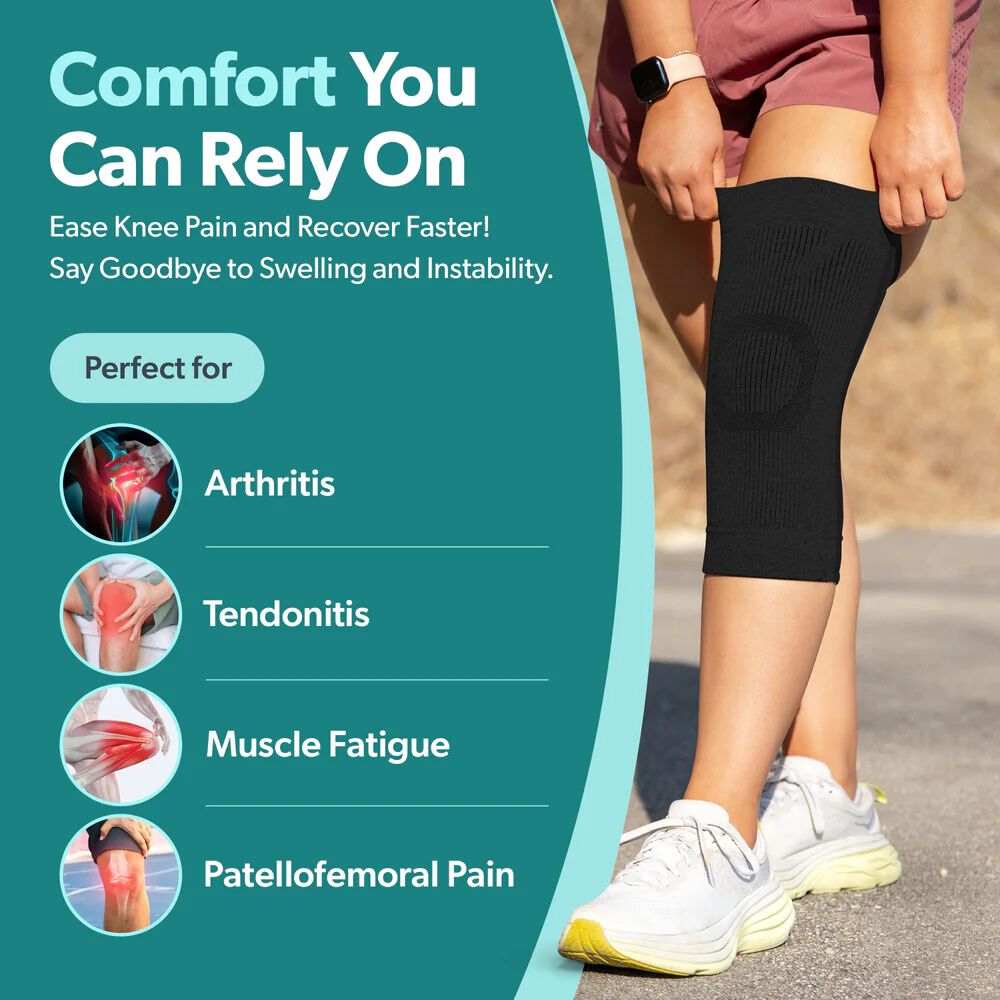 Comfort Knee Compression Sleeve, GRAY, alternate image number 5