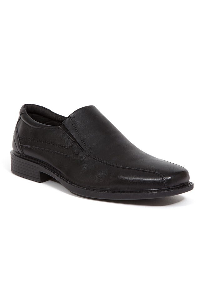 Deer Stags® Noble Runoff Toe Memory Foam Slip-On Classic Dress Loafers, BLACK, hi-res image number null