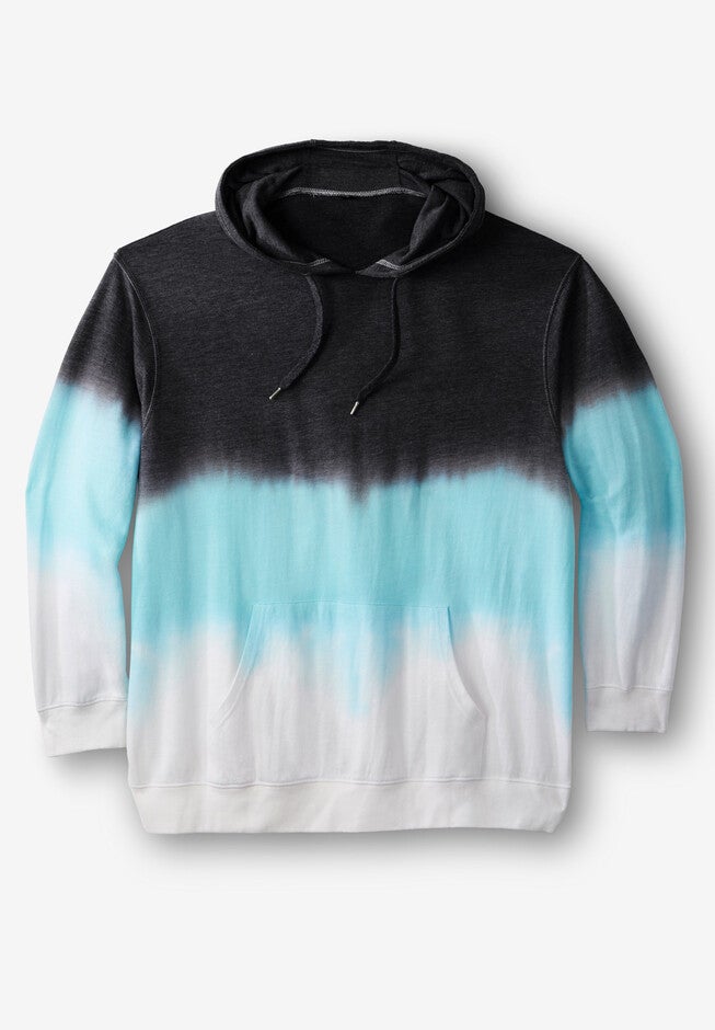 Lightweight Shrinkless Terry pullover hoodie, DIP DYE, hi-res image number null