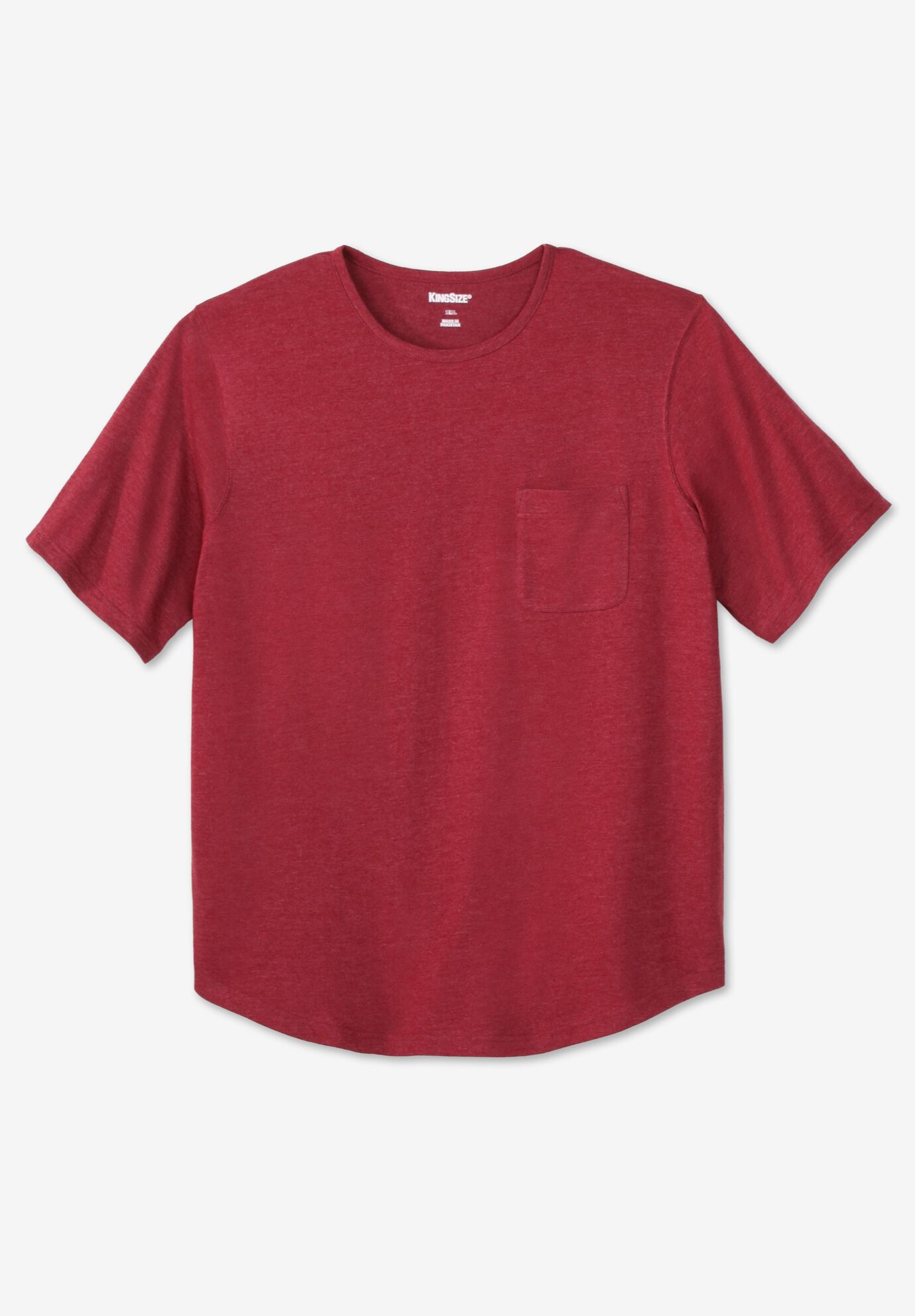 SILVER Cooling Pocket Crewneck, HEATHER BURGUNDY, alternate image number 4