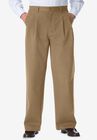 Wrinkle-Free Double-Pleat Pant with Side-Elastic Waist, , hi-res image number null