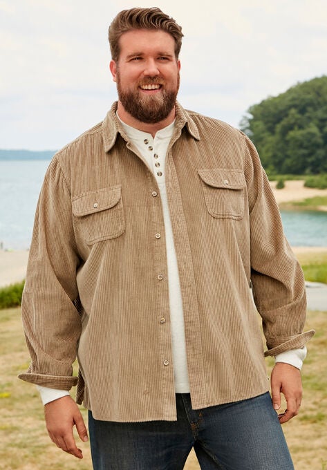 Long-Sleeve Corduroy Shirt, , alternate image number null