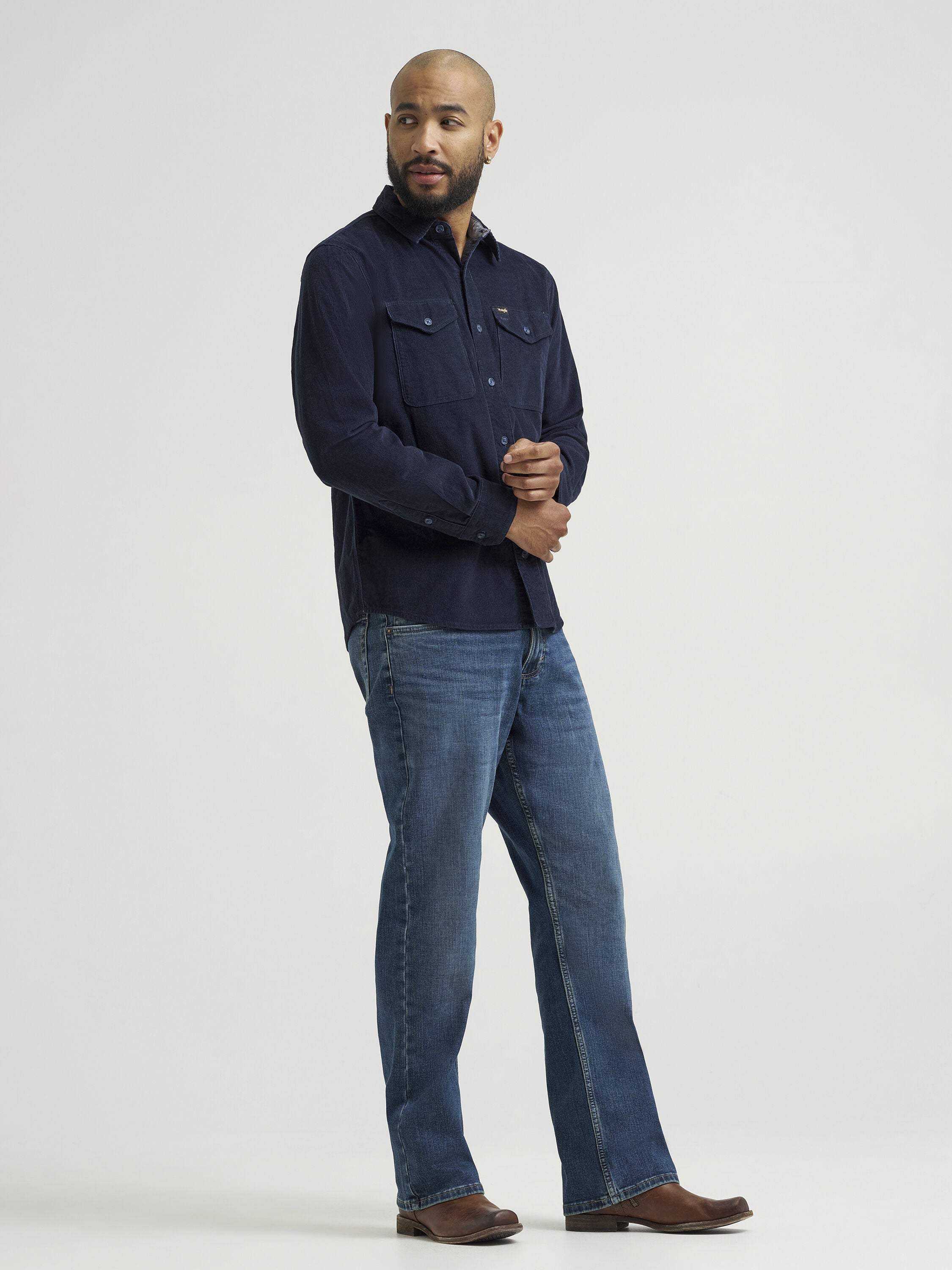 Wrangler Red Kabel Relaxed Bootcut Jean, DUNN, alternate image number 7