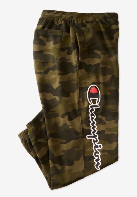 Fleece Logo Pants by Champion®, CAMO, hi-res image number null
