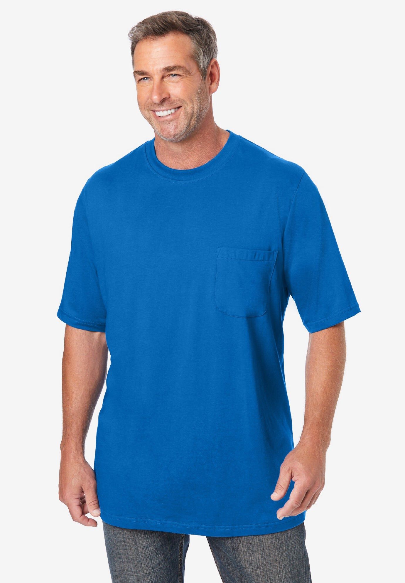 Ultra-Lightweight Relaxed Crewneck Tee, Royal Blue | King Size