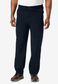 KingSize Men's Big & Tall Fleece Cargo Sweatpants - Big - L, Black White Heather KingSize Men's Big & Tall Fleece Cargo Sweatpants - Big - L, Black White Heather