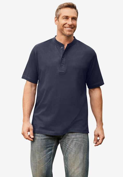 Shrink-Less™ Lightweight Henley T-Shirt, , alternate image number null
