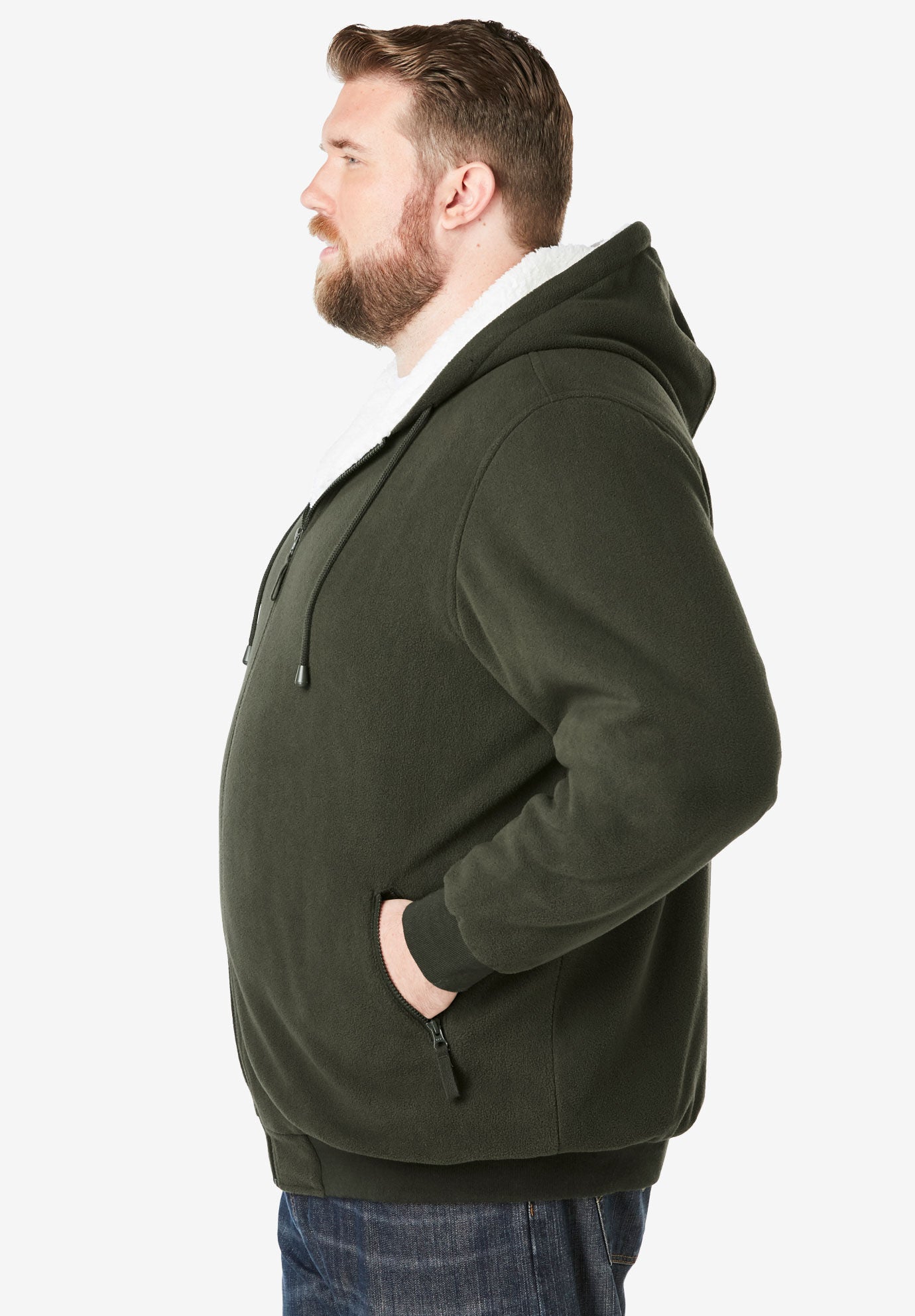 Plush fleece hoodie outlet