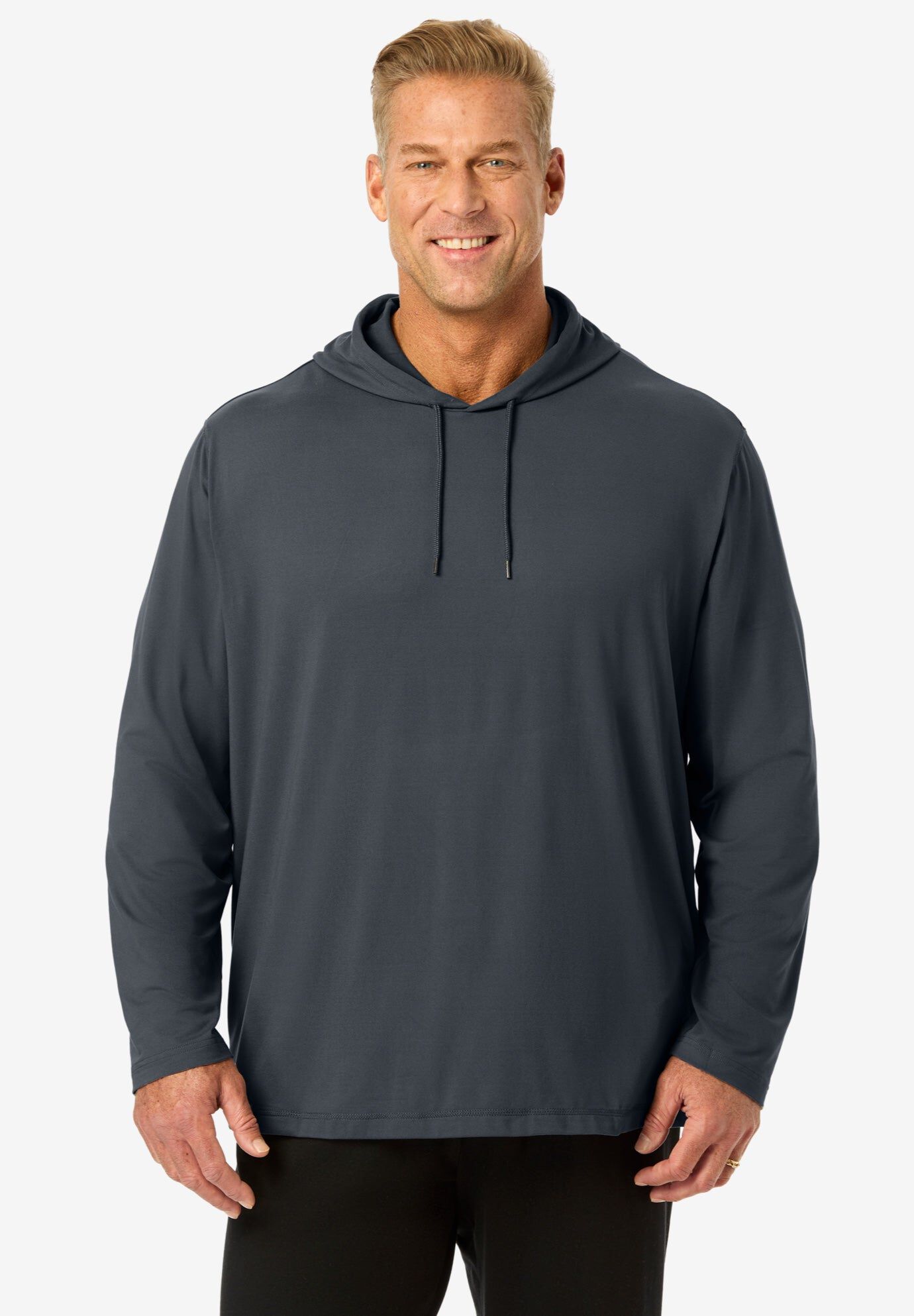 Super Soft Jersey Pullover Hoodie, CHARCOAL, hi-res image number 0
