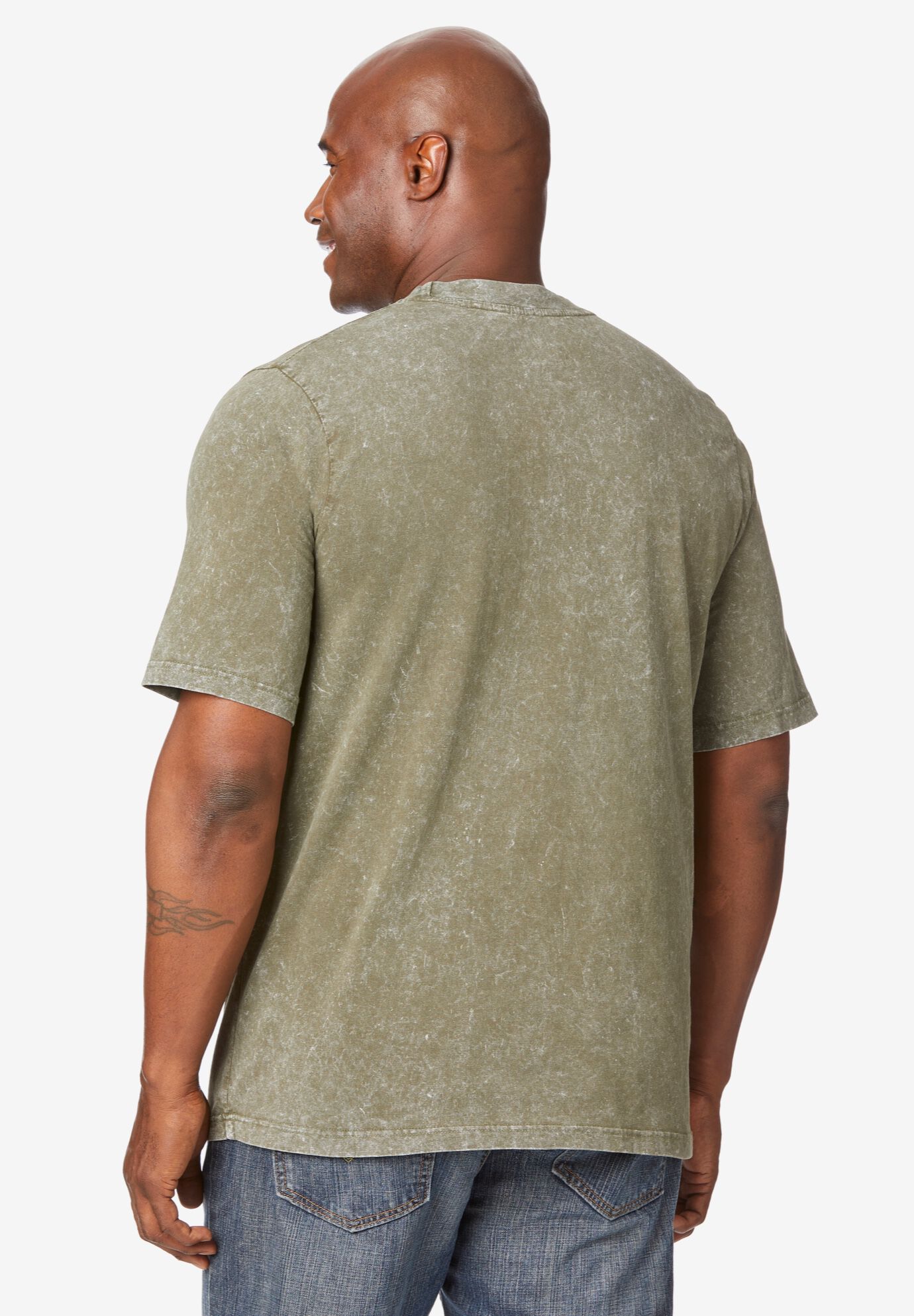 Longer Length Shrinkless Vintage Crewneck Tee, , alternate image number 2