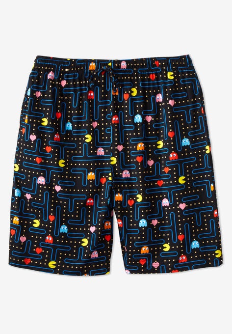 Pajama Lounge Shorts, PAC MAN HEARTS MAZE, hi-res image number null