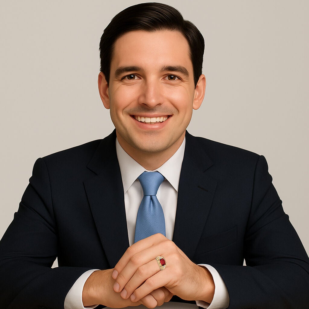 Men&#39;s 2.77 TCW Created Red Ruby and Diamond Accent 18k Gold-Plated Ring, RED, alternate image number 2