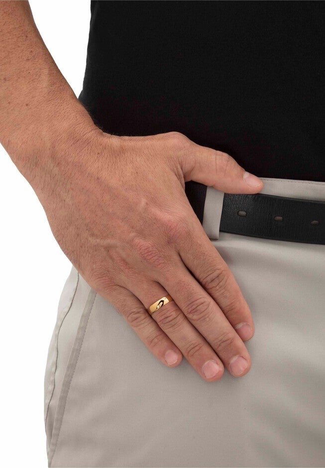 14k Gold over Sterling Silver Wedding Band Ring, , alternate image number 3