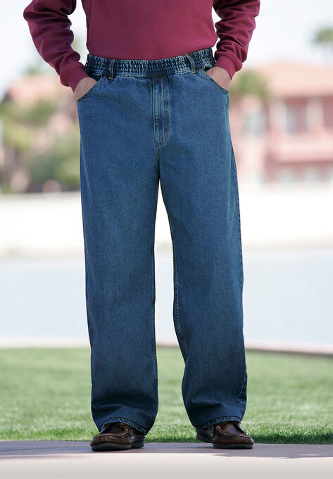 Loose Fit Comfort Waist Jeans, , alternate image number null