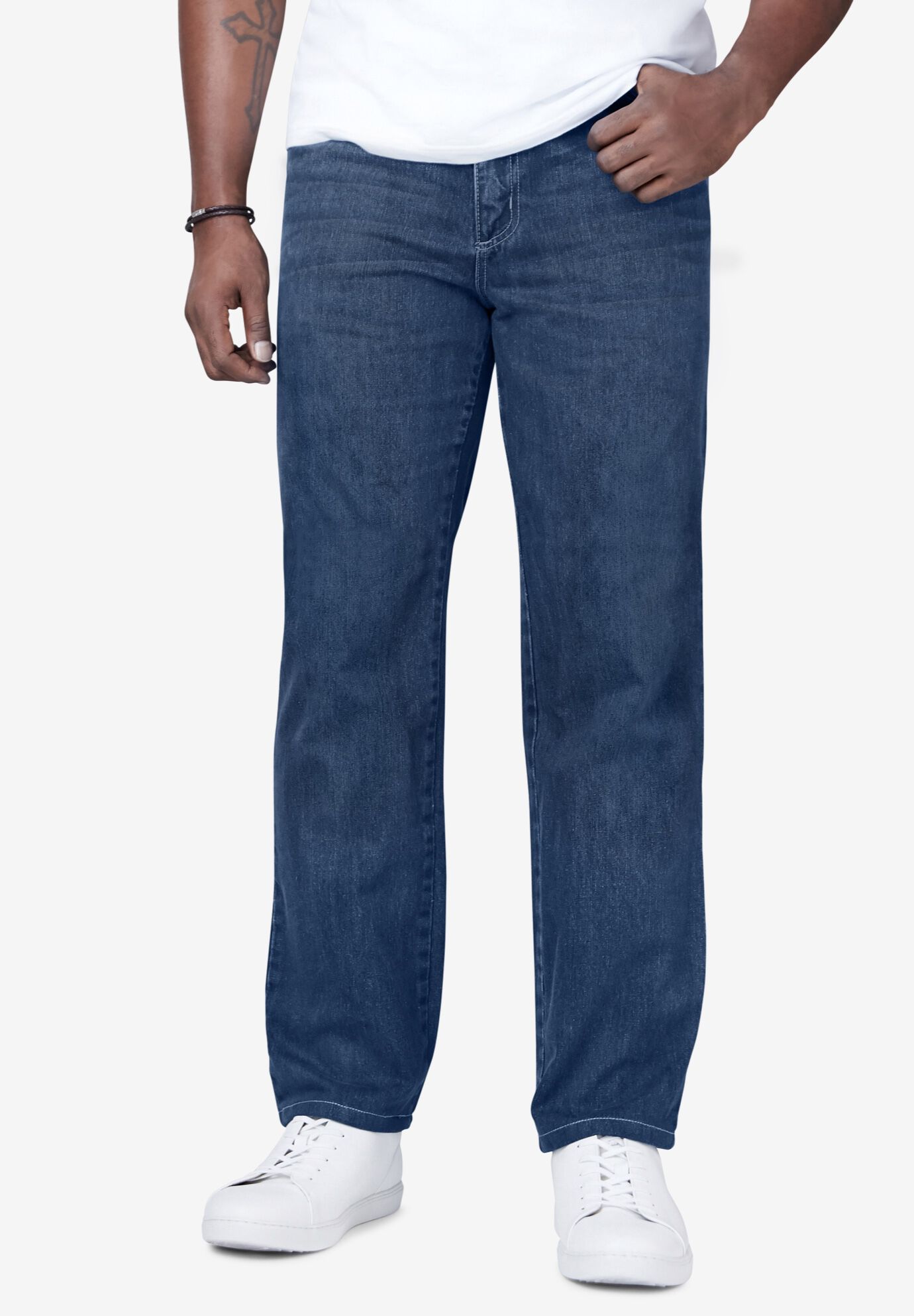 Mens jeans with sales side elastic waist