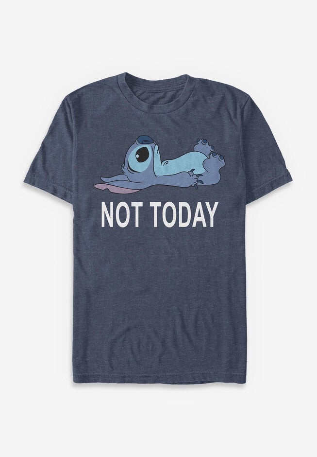 Lilo & Stitch Not Today Graphic Tee, NAVY HEATHER, hi-res image number 0