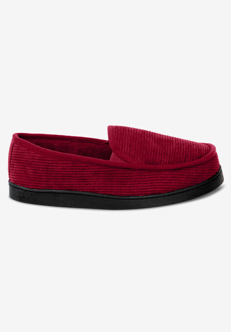 Cotton Corduroy Slippers, RICH BURGUNDY, hi-res image number null
