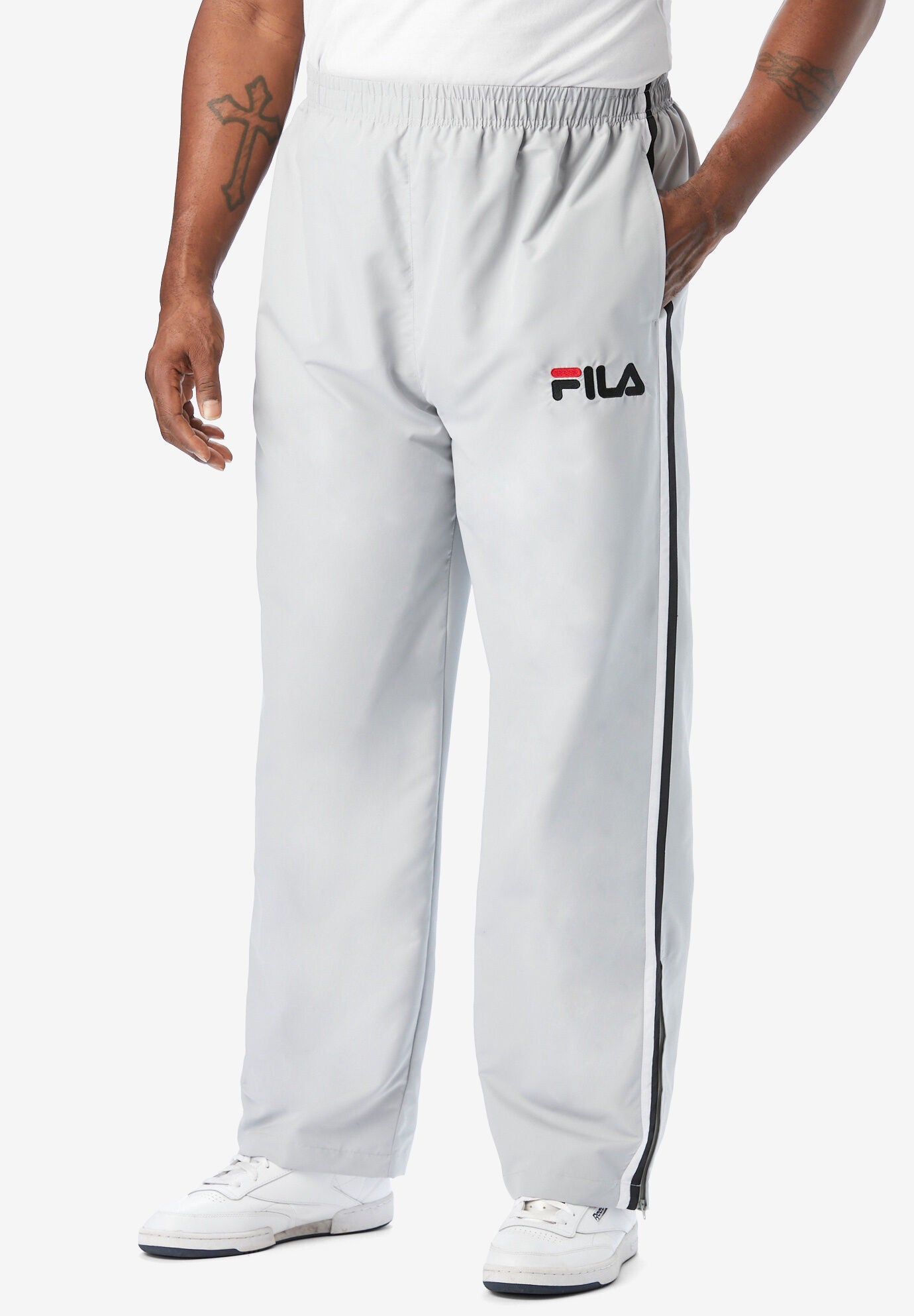 FILA® Side Stripe Nylon Track Pants