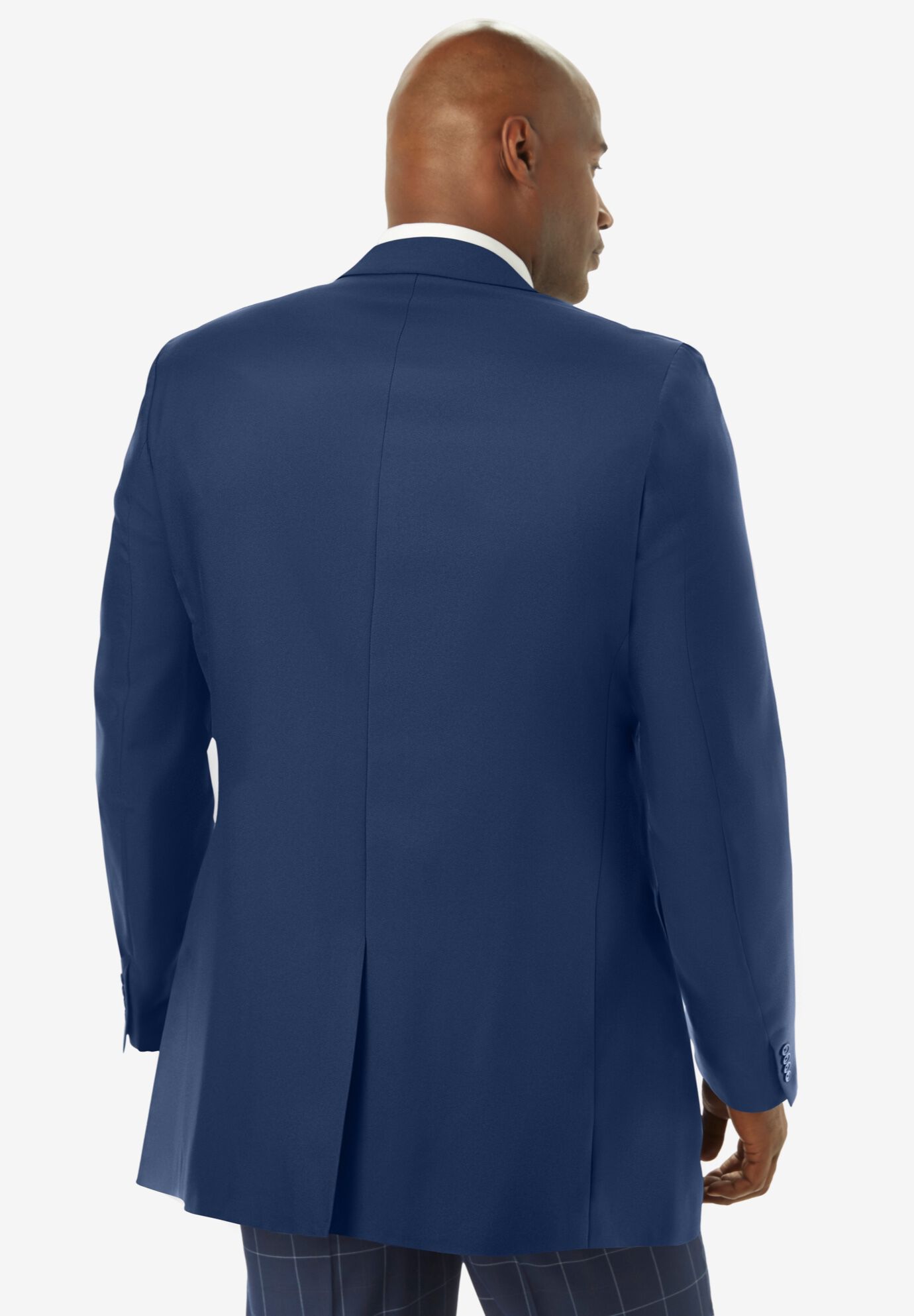 Easy Movement Tailored Two-Button Jacket, Navy | King Size